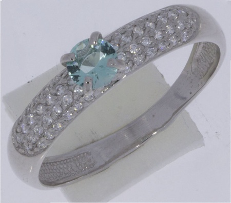 Купить кольцо из серебра с кварцем и фианитами в интернет-магазине KRASNOE