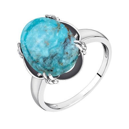 Кольцо из серебра с бирюзой со скидкой