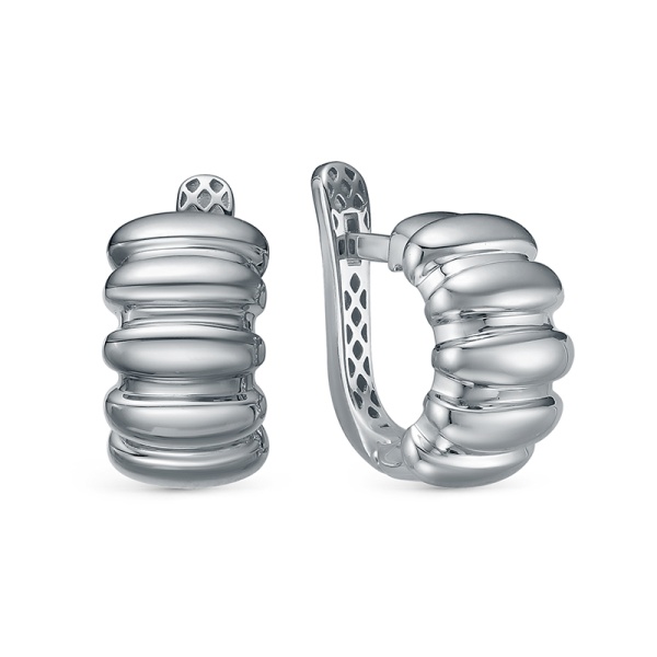 Серьги из серебра без вставок