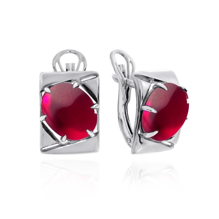 Серьги из серебра с агатом
