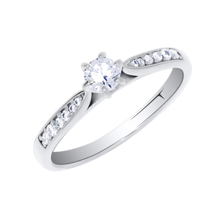 Купить кольцо из серебра с фианитами в интернет-магазине KRASNOE