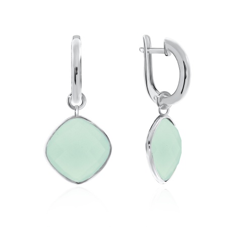 Серьги из серебра с агатом
