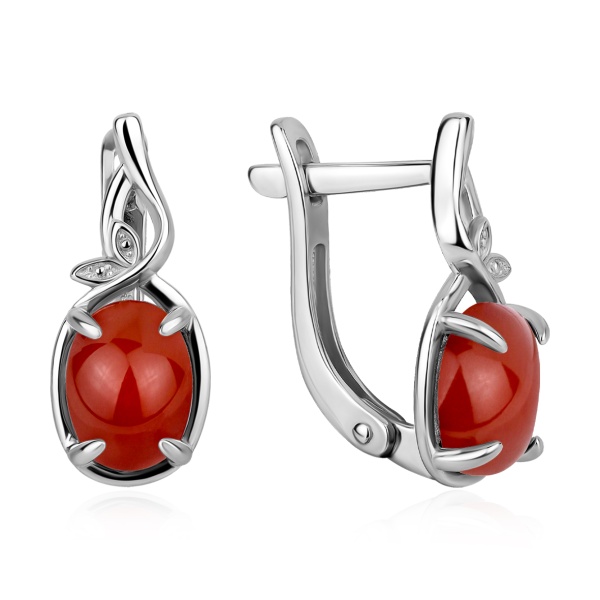 Серьги из серебра с бирюзой в ювелирном интернет-магазине