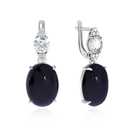 Серьги из серебра с агатом 2340390936-20 от KRASNOE, металл Серебро, вставка Агат