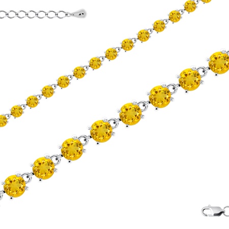 Купить браслет из серебра с цитринами