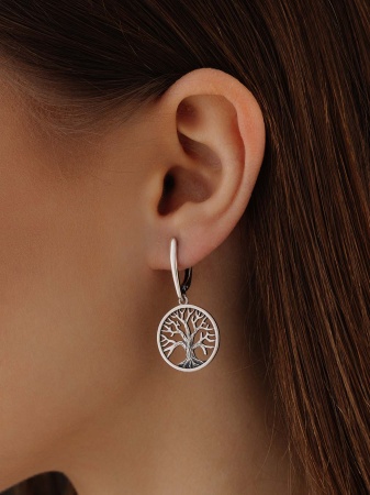 Серьги из серебра без вставок