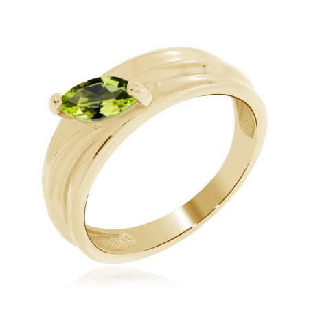 Купить кольцо из серебра с хризолитом в интернет-магазине KRASNOE