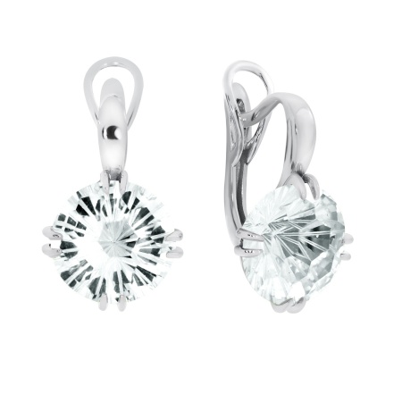 Серьги из серебра с фианитом