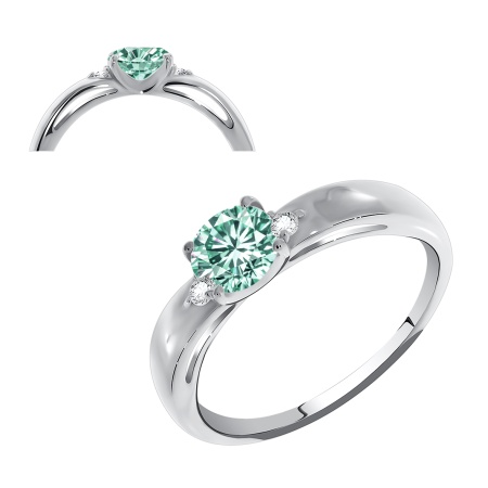 Купить кольцо из серебра с муассанитом в интернет-магазине KRASNOE