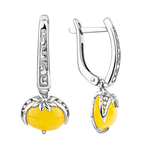 Серьги из серебра с агатами 2340395053-50 от KRASNOE, металл Серебро, вставка Агат