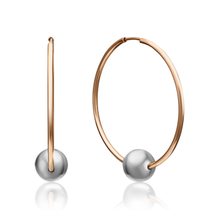 Серьги из золота с фианитом 02-4384-00-000-1111-04 от KRASNOE, металл Золото, вставка Фианит