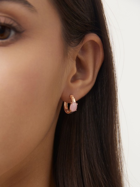 Серьги из серебра с кошачий глазами со скидкой