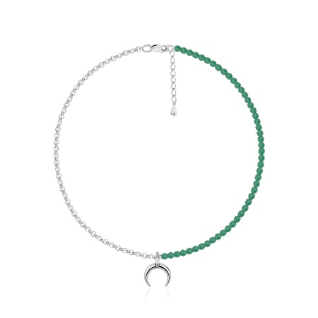 Колье из серебра с агатами