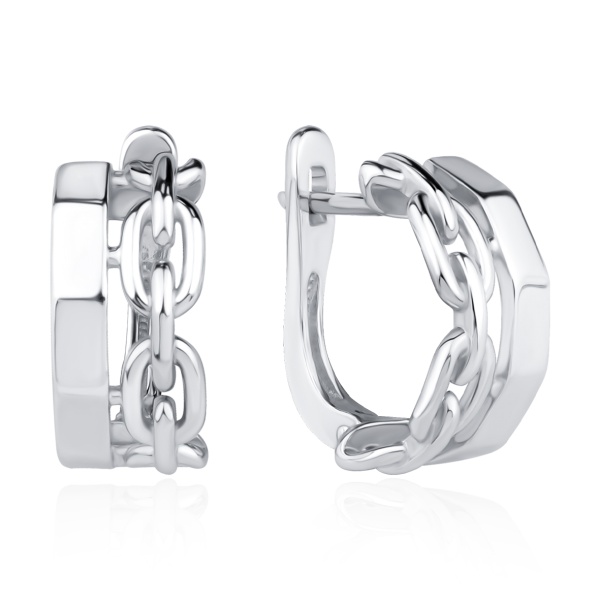 Серьги из серебра без вставок в ювелирном интернет-магазине