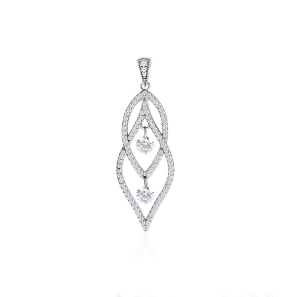 Купить подвеска из серебра с фианитами