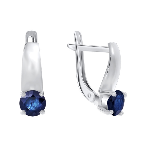 Серьги из серебра с корундом 2340160255-82 от KRASNOE, металл Серебро, вставка Корунд Натур.
