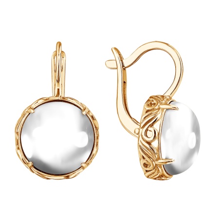 Серьги из серебра с горным хрусталем 2320525138 от KRASNOE, металл Серебро, вставка Горный хрусталь