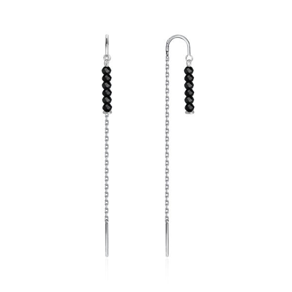 Серьги из серебра со шпинелью в ювелирном интернет-магазине