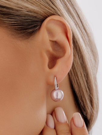Серьги из серебра с жемчугом