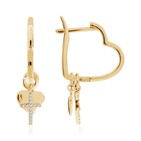 Серьги из серебра с фианитами 2320201894л-4 от KRASNOE, металл Серебро, вставка Фианит