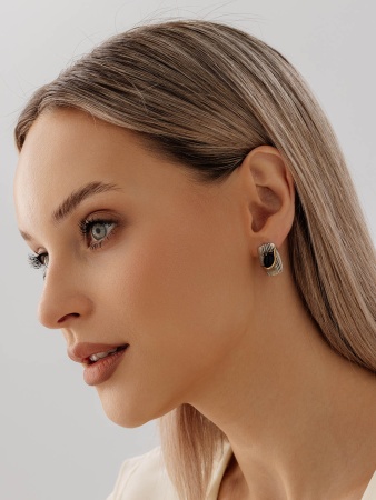 Серьги из серебра с агатами