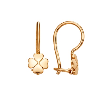 Серьги из золота без вставок 013632-1010 от KRASNOE, металл Золото, вставка 