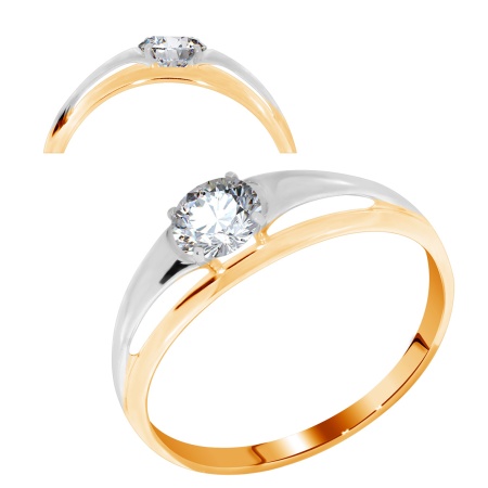 Купить кольцо из золота с муассанитом в интернет-магазине KRASNOE