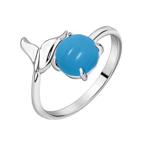 Купить кольцо из серебра с бирюзой в интернет-магазине KRASNOE