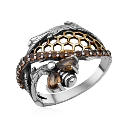 Купить кольцо из серебра с ситаллами в интернет-магазине KRASNOE