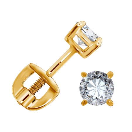 Пусеты из золота с бриллиантами