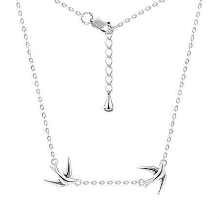 Колье из серебра без вставок 8340404871-3-45