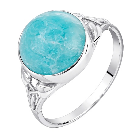 Купить кольцо из серебра с амазонитом в интернет-магазине KRASNOE