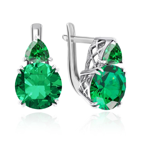 Серьги из серебра с кварцем 2340180226-60 от KRASNOE, металл Серебро, вставка Кварц г/т