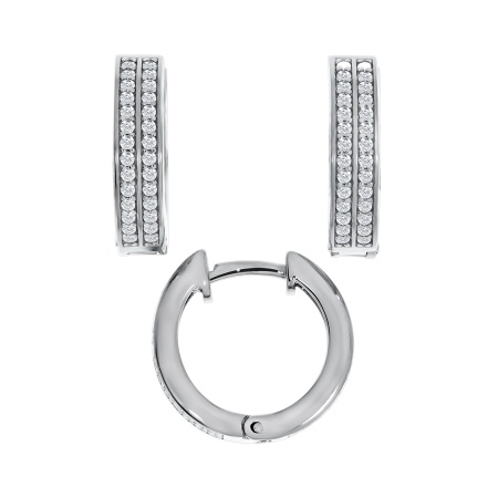 Серьги из серебра с фианитами