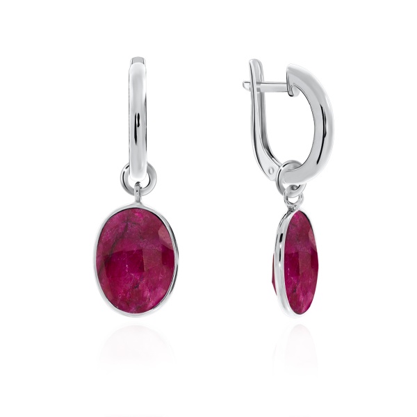 Серьги из серебра с агатом