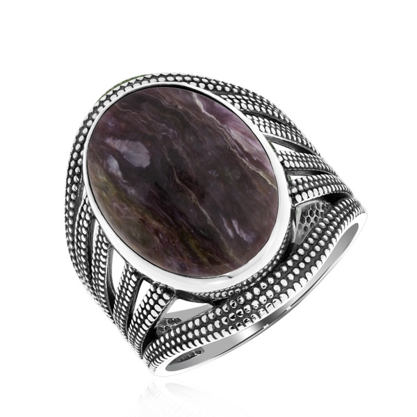 Купить кольцо из серебра с чароитом в интернет-магазине KRASNOE Купить кольцо из серебра с чароитом в интернет-магазине KRASNOE