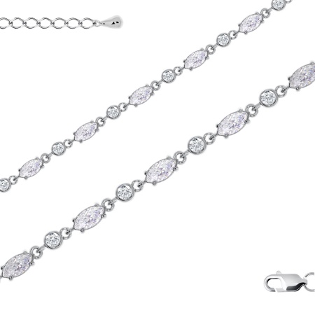 Купить браслет из серебра с фианитами