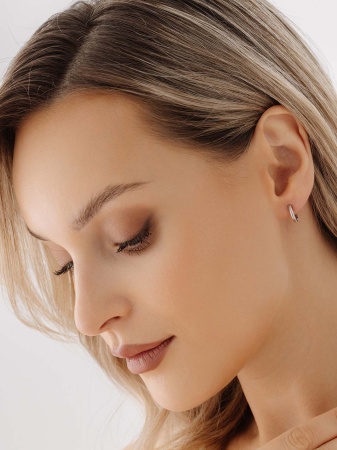 Серьги из серебра без вставок