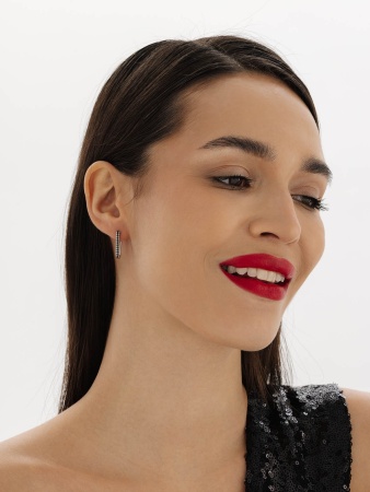 Серьги из серебра с ситаллами