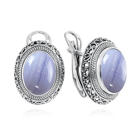 Серьги из серебра с агатами 2310390927-84 от KRASNOE, металл Серебро, вставка Агат