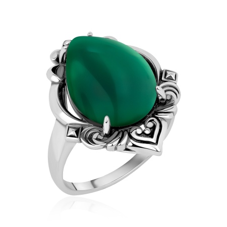 Купить кольцо из серебра с агатом в интернет-магазине KRASNOE