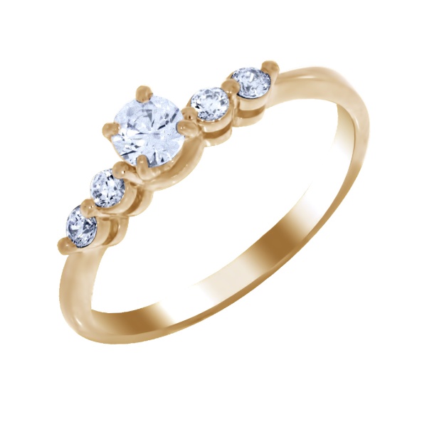 Купить кольцо из серебра с фианитами в интернет-магазине KRASNOE