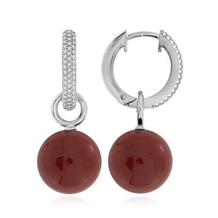 Серьги из серебра с жемчугом 2340241346л-32 от KRASNOE, металл Серебро, вставка Жемчуг Имитация