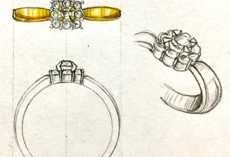 Серьги из серебра с фианитом 1210017991 от KRASNOE, металл Серебро, вставка Фианит