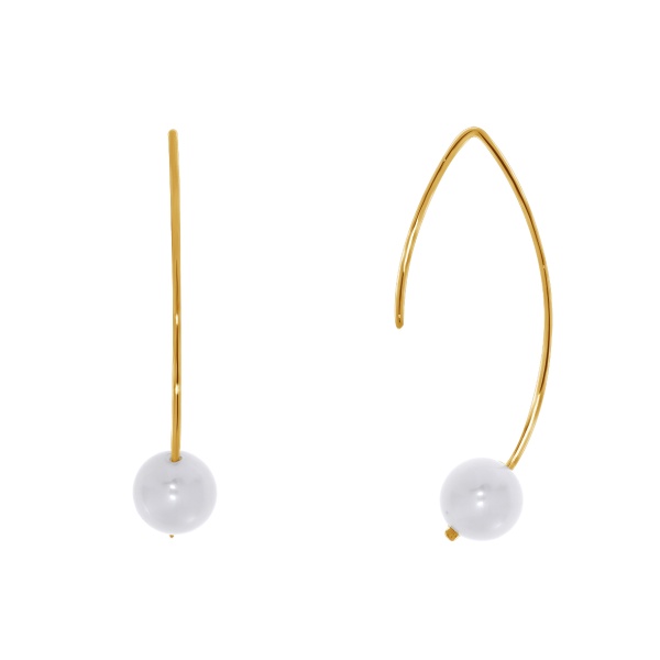 Серьги из серебра с жемчугом со скидкой