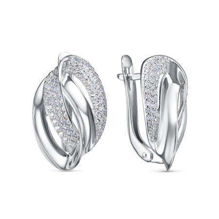 Серьги из серебра с1205696 от KRASNOE, металл Серебро, вставка Фианит