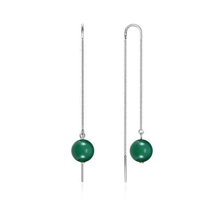 Серьги из серебра с агатами Серьги из серебра с агатами