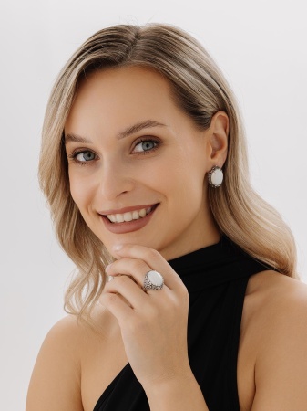 Серьги из серебра с перламутрами