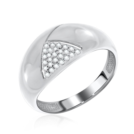 Купить кольцо из серебра с фианитами в интернет-магазине KRASNOE