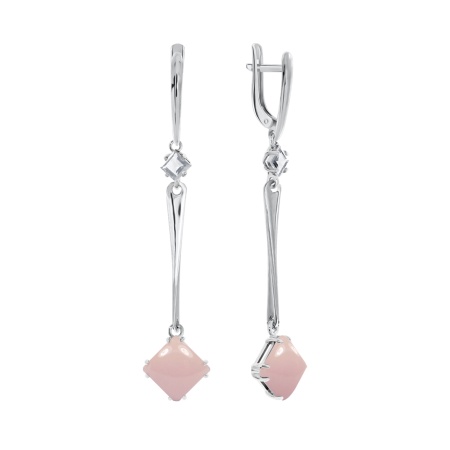 Серьги из серебра с агатами и фианитами 2340392146-30 от KRASNOE, металл Серебро, вставка Агат